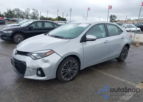 2015 Toyota Corolla S Plus z USA, uszkodzony, nr VIN 5YFBURHE0FP281314